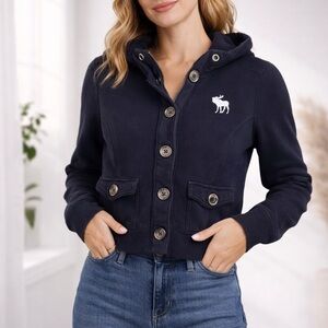 Abercrombie & Fitch Dark Blue Bomber Jacket